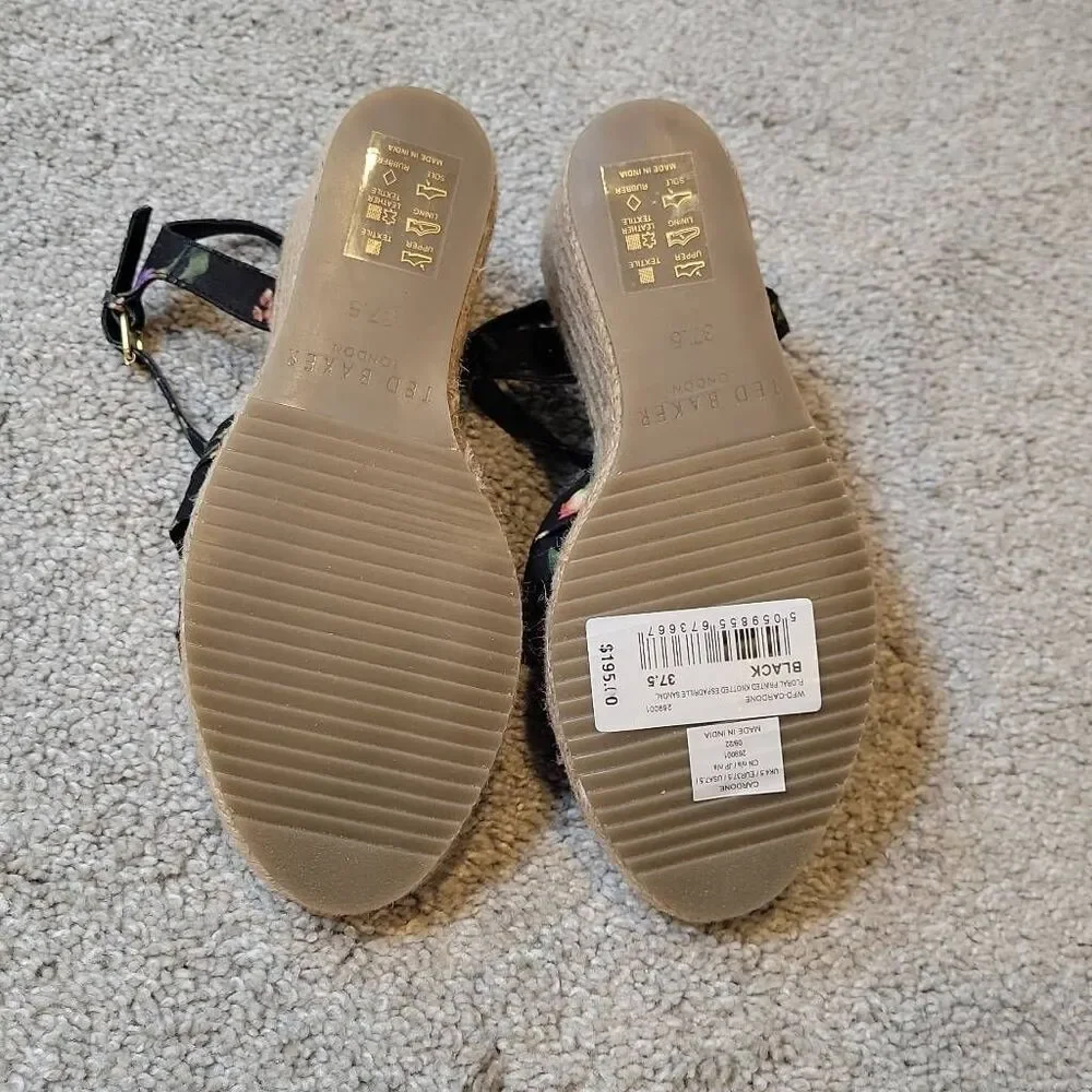 Ted Baker Women's Espadrille Wedge Sandal Size US 7/EU 37.5